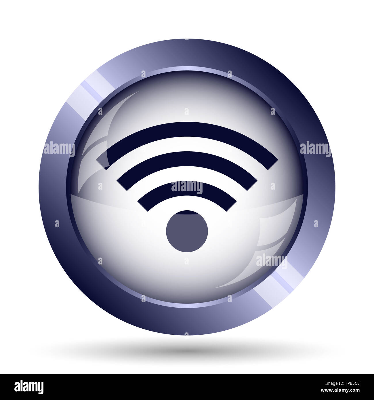 Wireless sign icon. Internet button on white background Stock Photo - Alamy