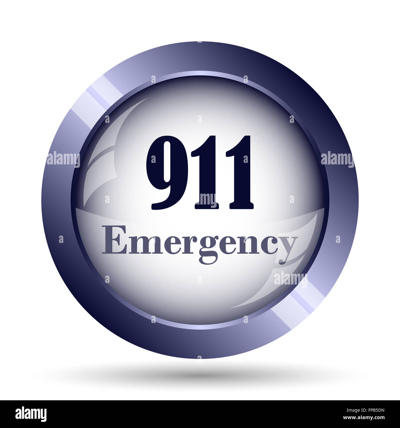 911 Emergency icon. Internet button on white background Stock Photo - Alamy