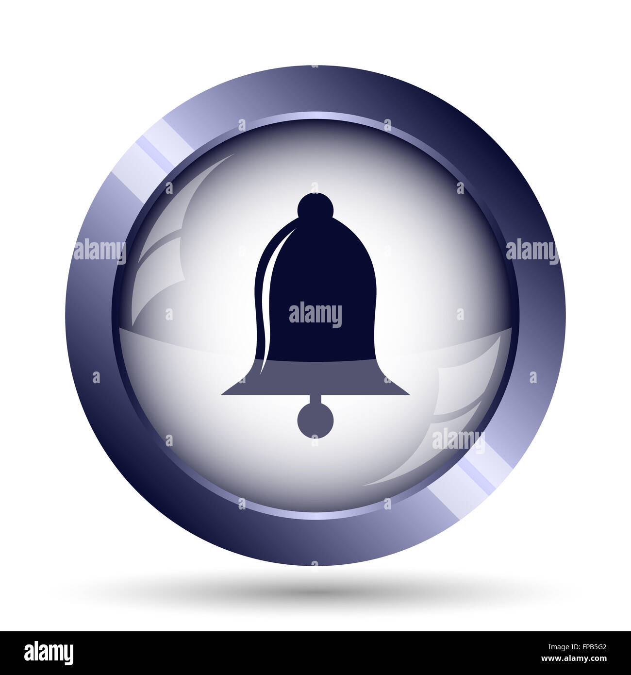 Bell icon. Internet button on white background Stock Photo - Alamy