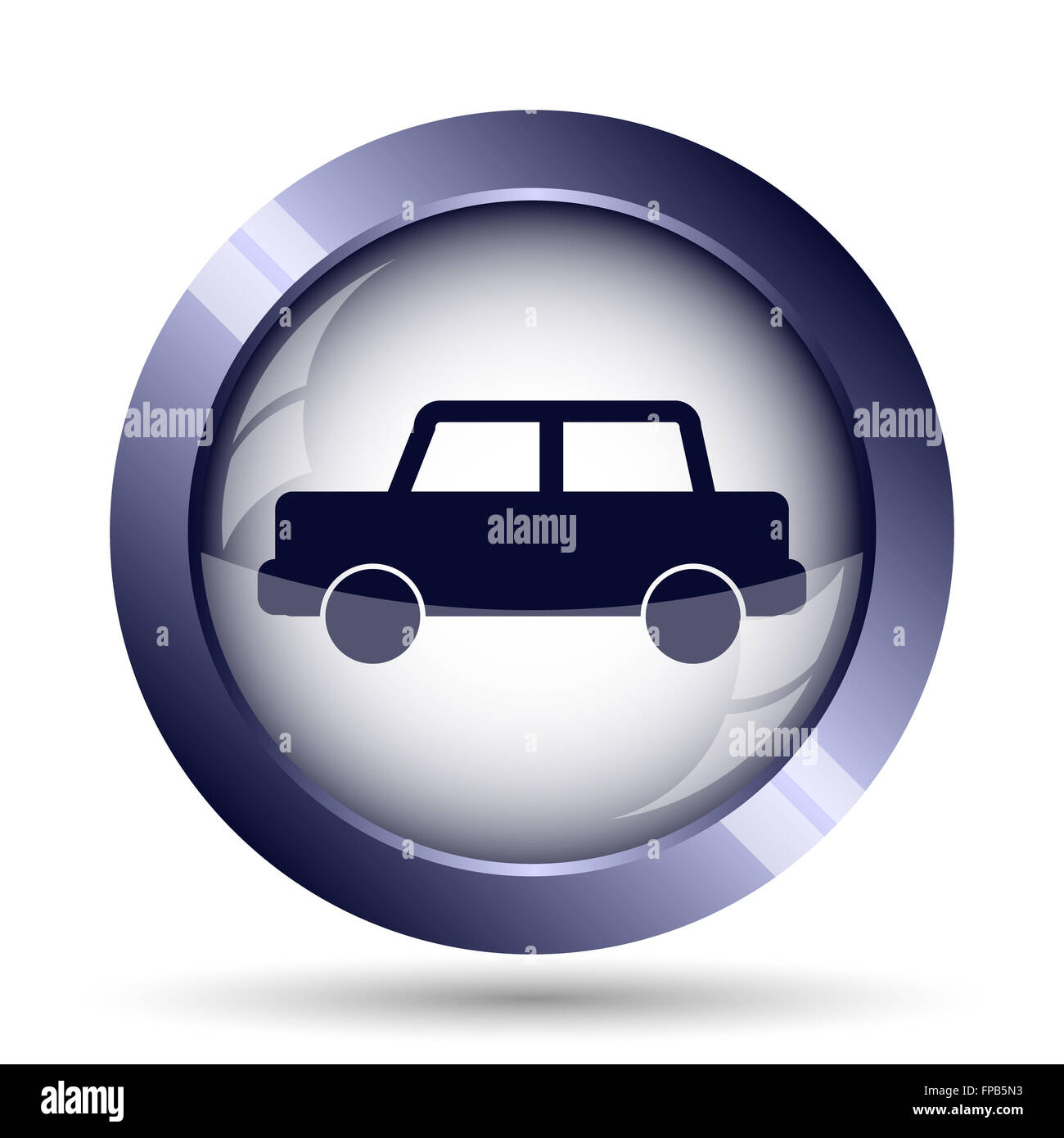 Car icon. Internet button on white background Stock Photo - Alamy