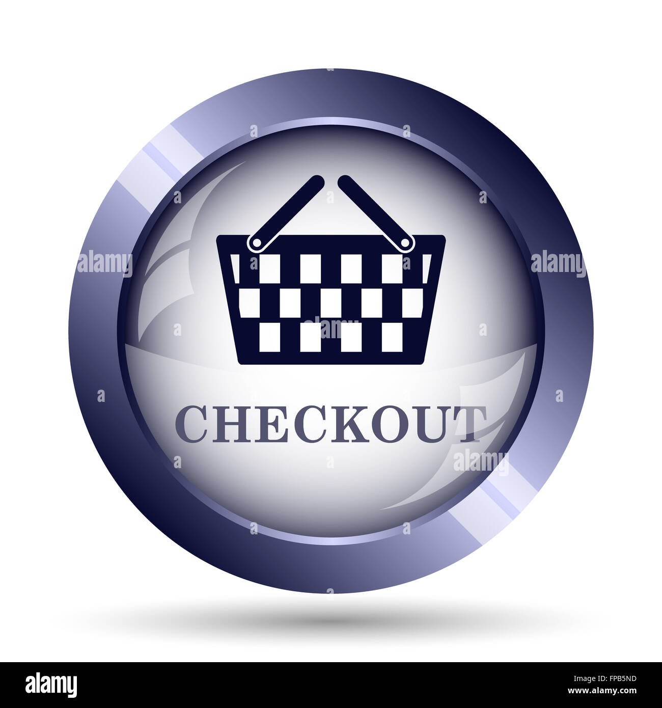 Checkout icon. Internet button on white background Stock Photo - Alamy