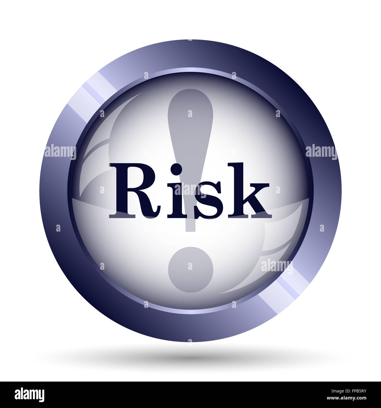 Risk icon. Internet button on white background Stock Photo - Alamy
