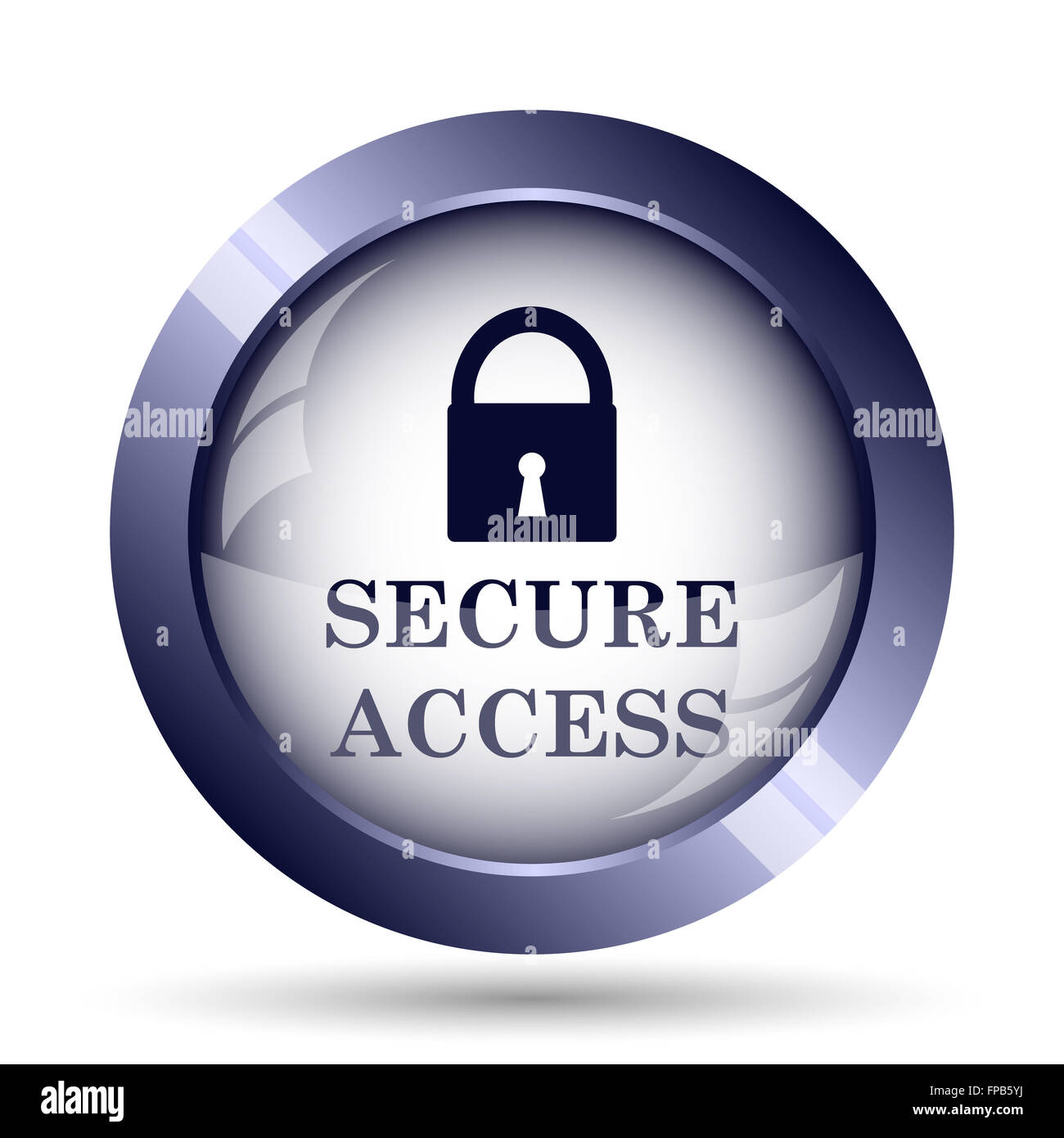 Secure access icon. Internet button on white background Stock Photo - Alamy