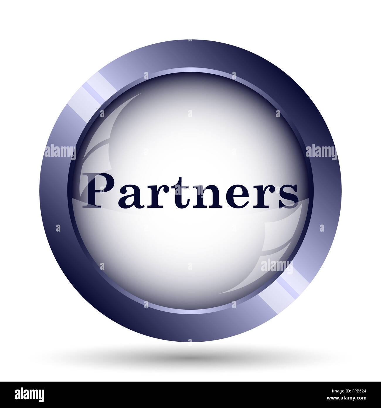 Partners icon. Internet button on white background Stock Photo - Alamy