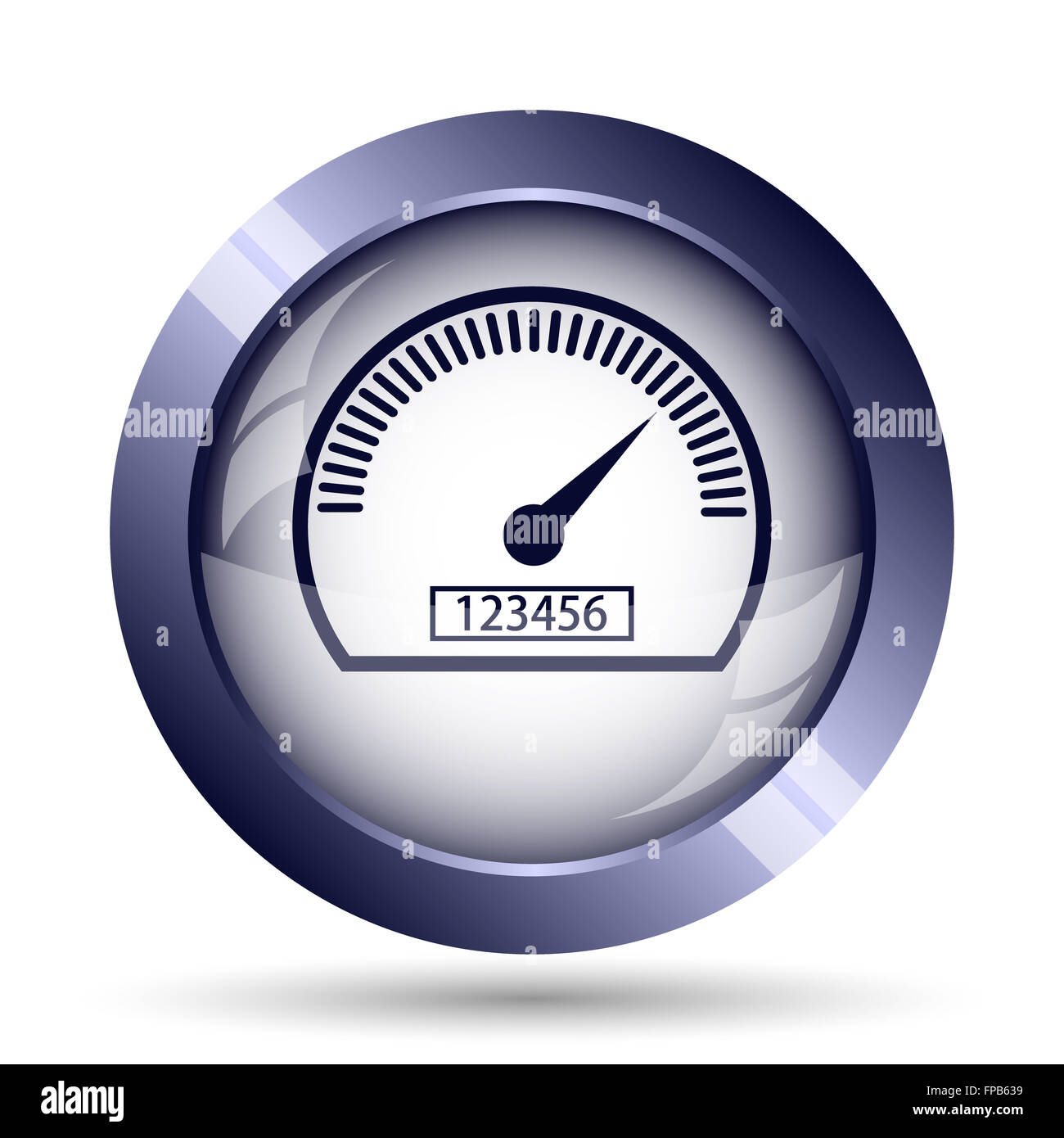 Speedometer icon. Internet button on white background Stock Photo - Alamy