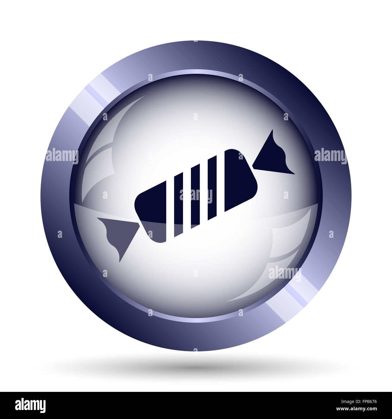 Candy icon. Internet button on white background Stock Photo - Alamy