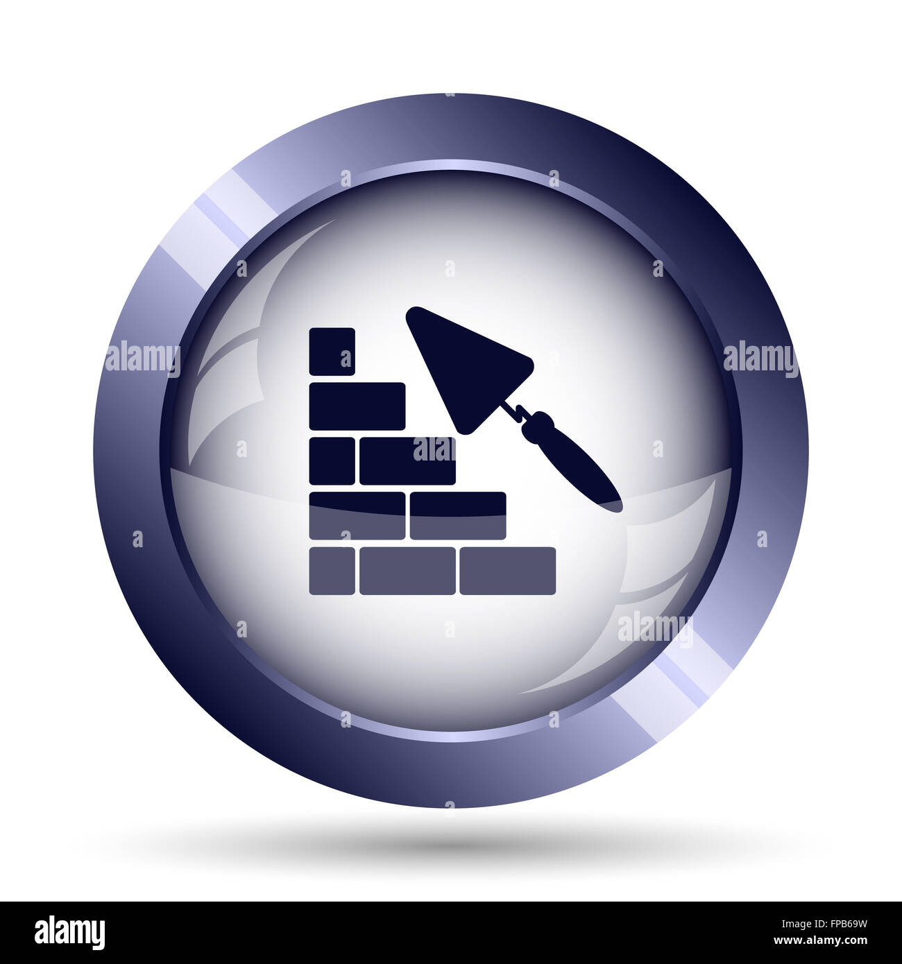 Building wall icon. Internet button on white background Stock Photo - Alamy