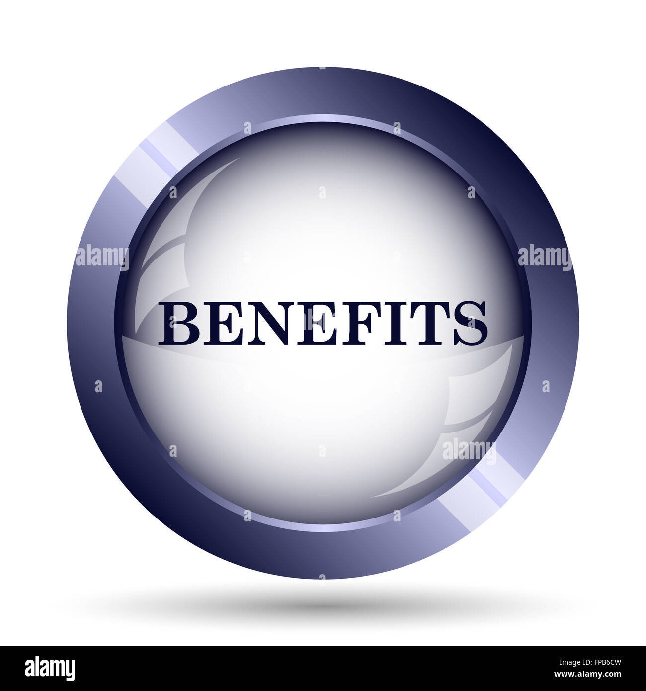 Benefits icon. Internet button on white background Stock Photo - Alamy