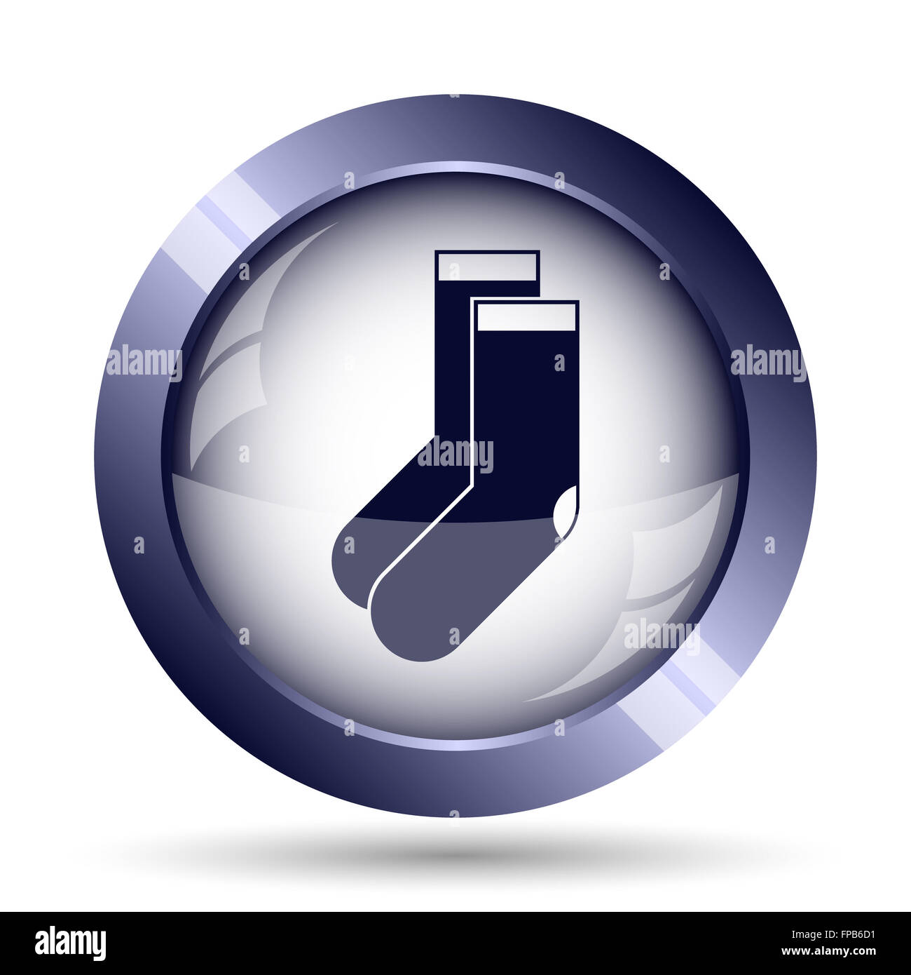 Socks icon. Internet button on white background Stock Photo - Alamy
