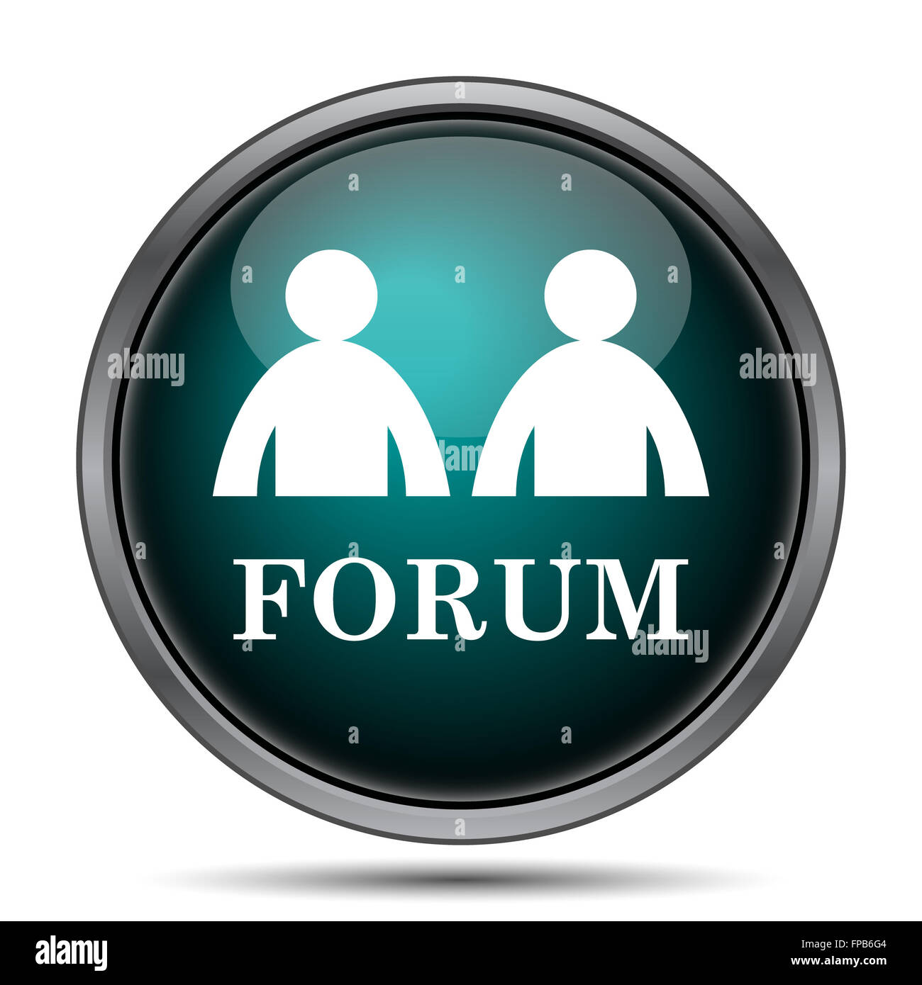 Forum icon. Internet button on white background Stock Photo - Alamy