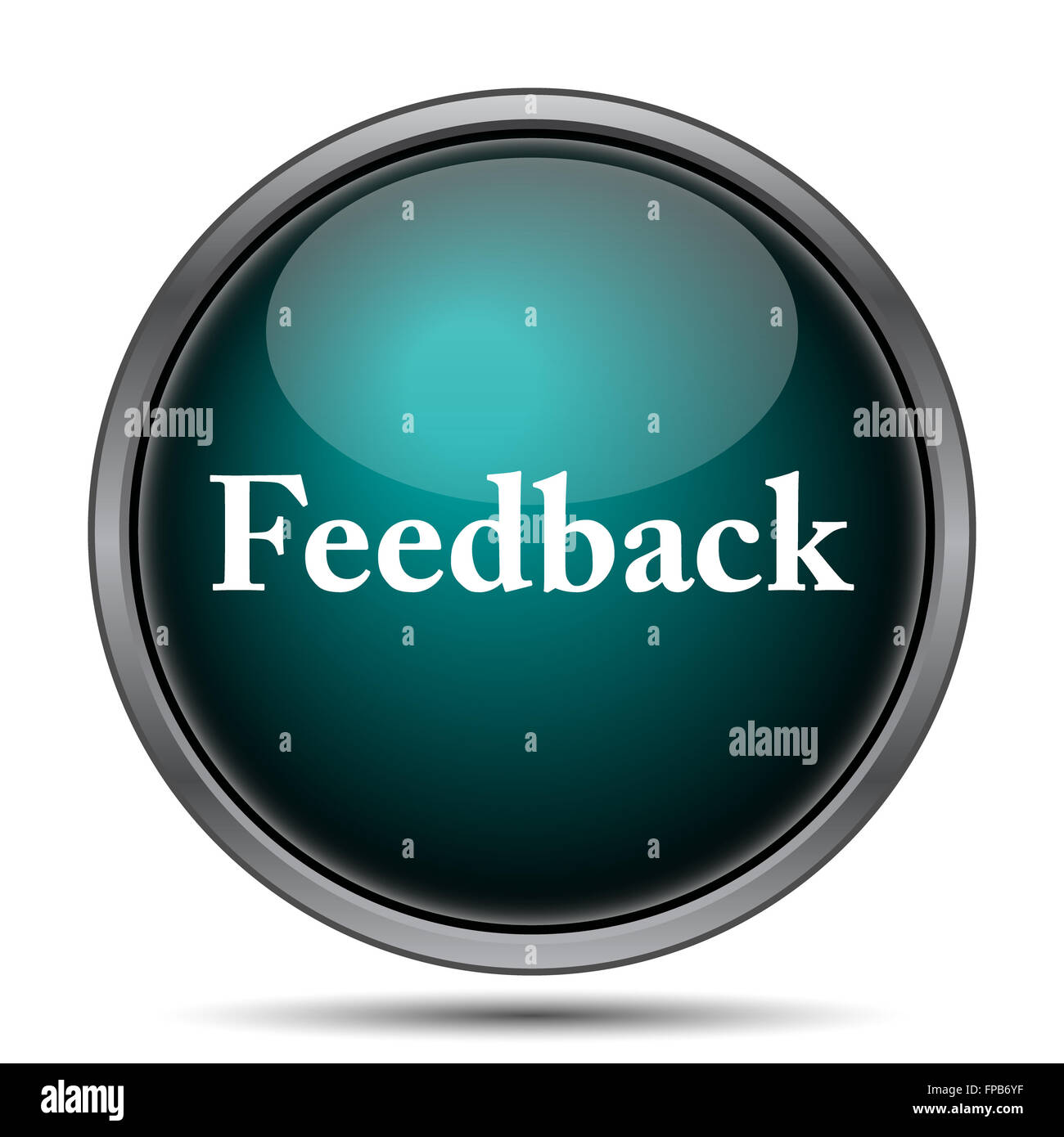 Feedback icon. Internet button on white background Stock Photo - Alamy