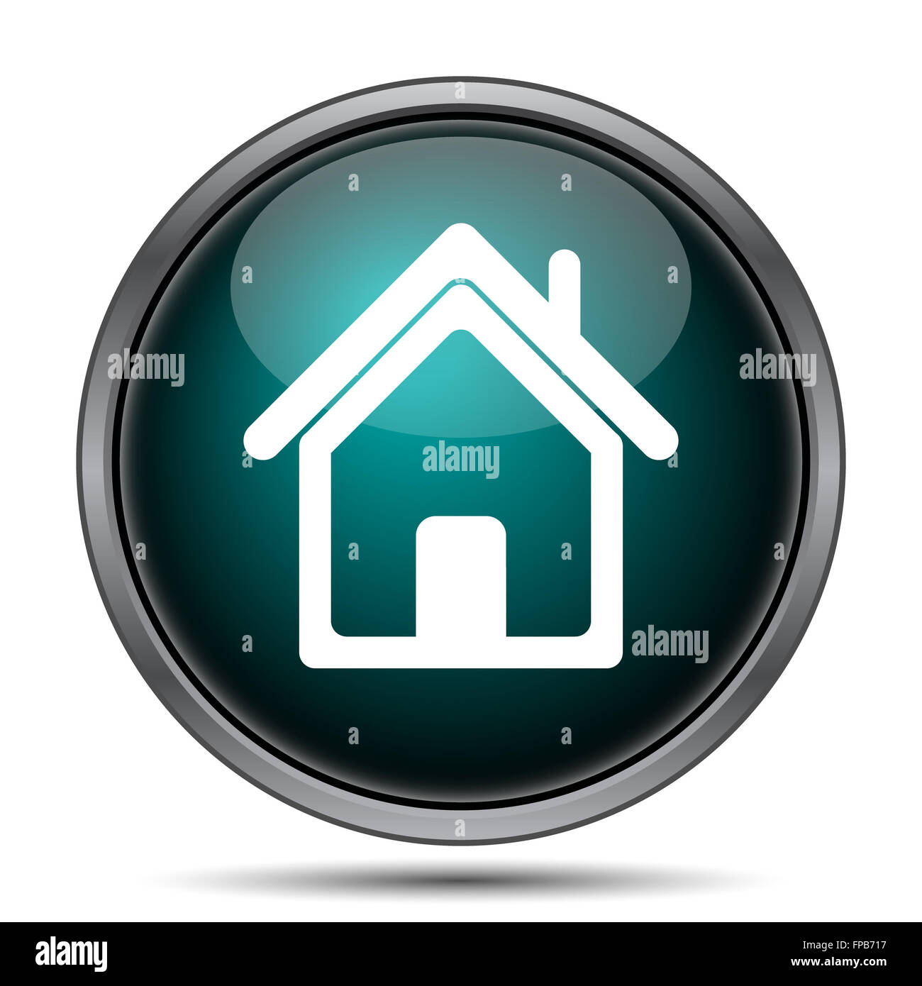 Home icon. Internet button on white background Stock Photo - Alamy