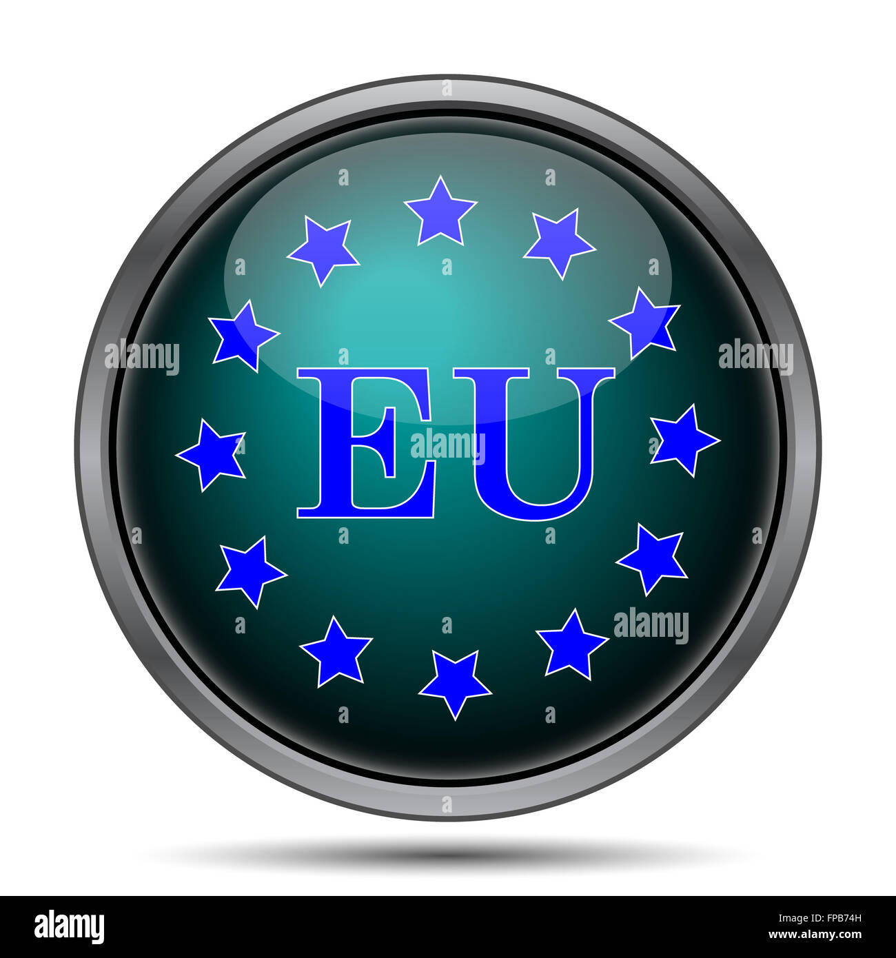 European union icon. Internet button on white background Stock Photo ...