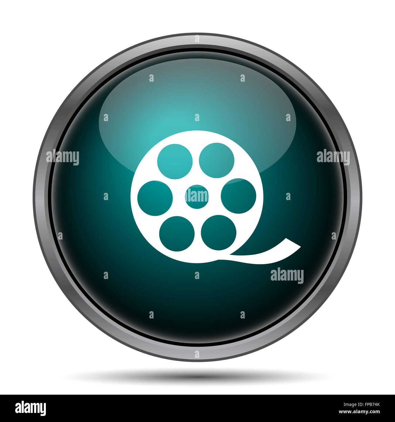 Video icon. Internet button on white background Stock Photo - Alamy