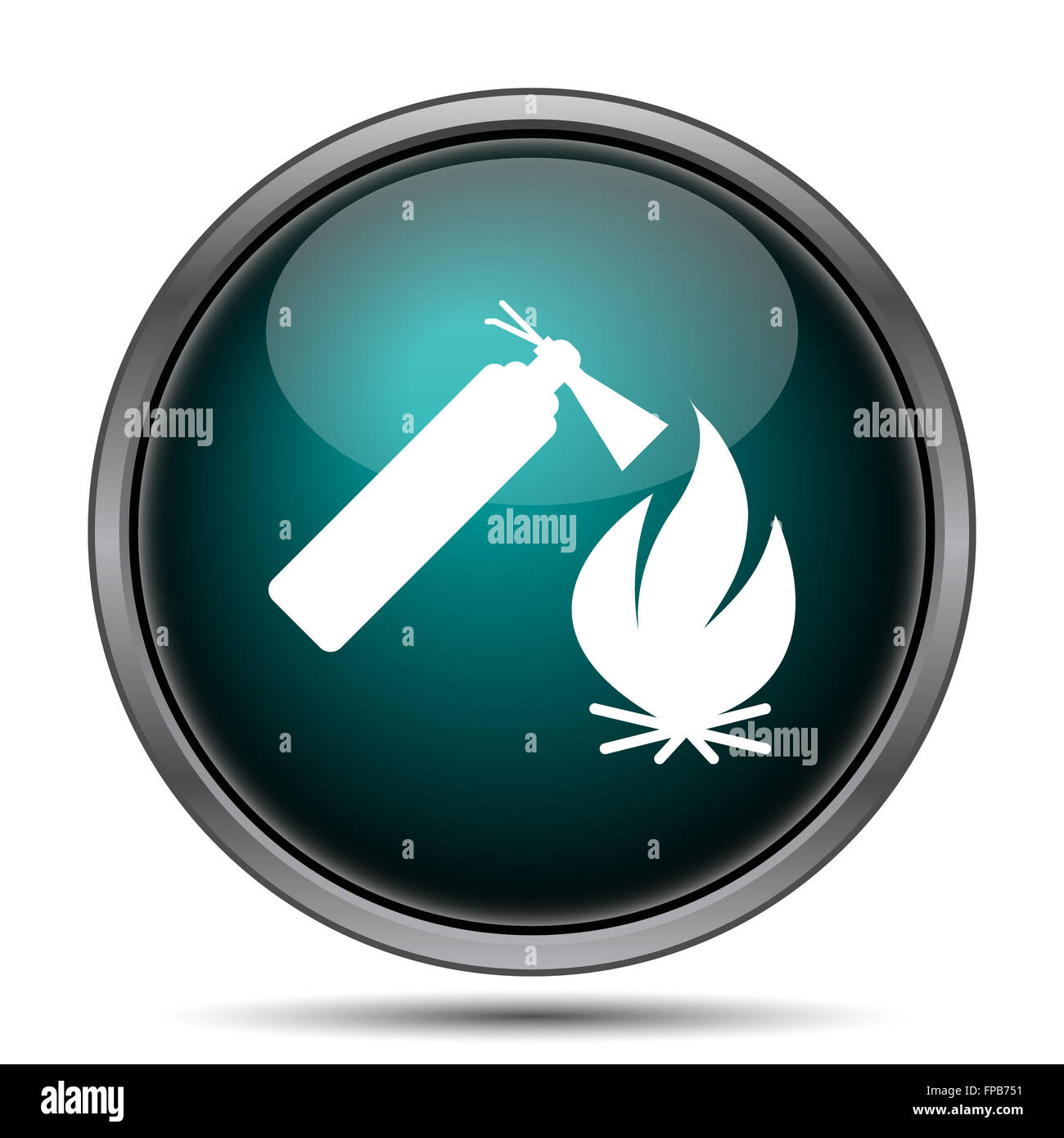 Fire icon. Internet button on white background Stock Photo - Alamy