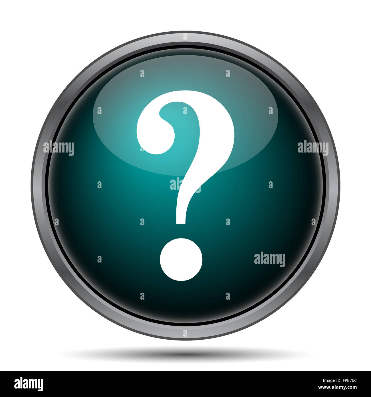 Question mark icon. Internet button on white background Stock Photo - Alamy