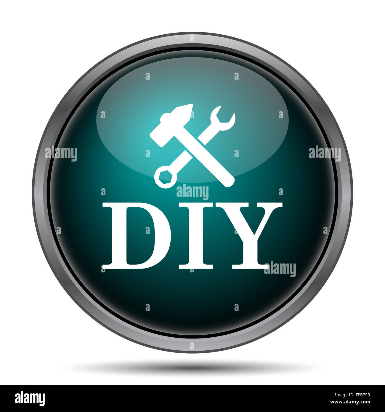 DIY icon. Internet button on white background Stock Photo - Alamy