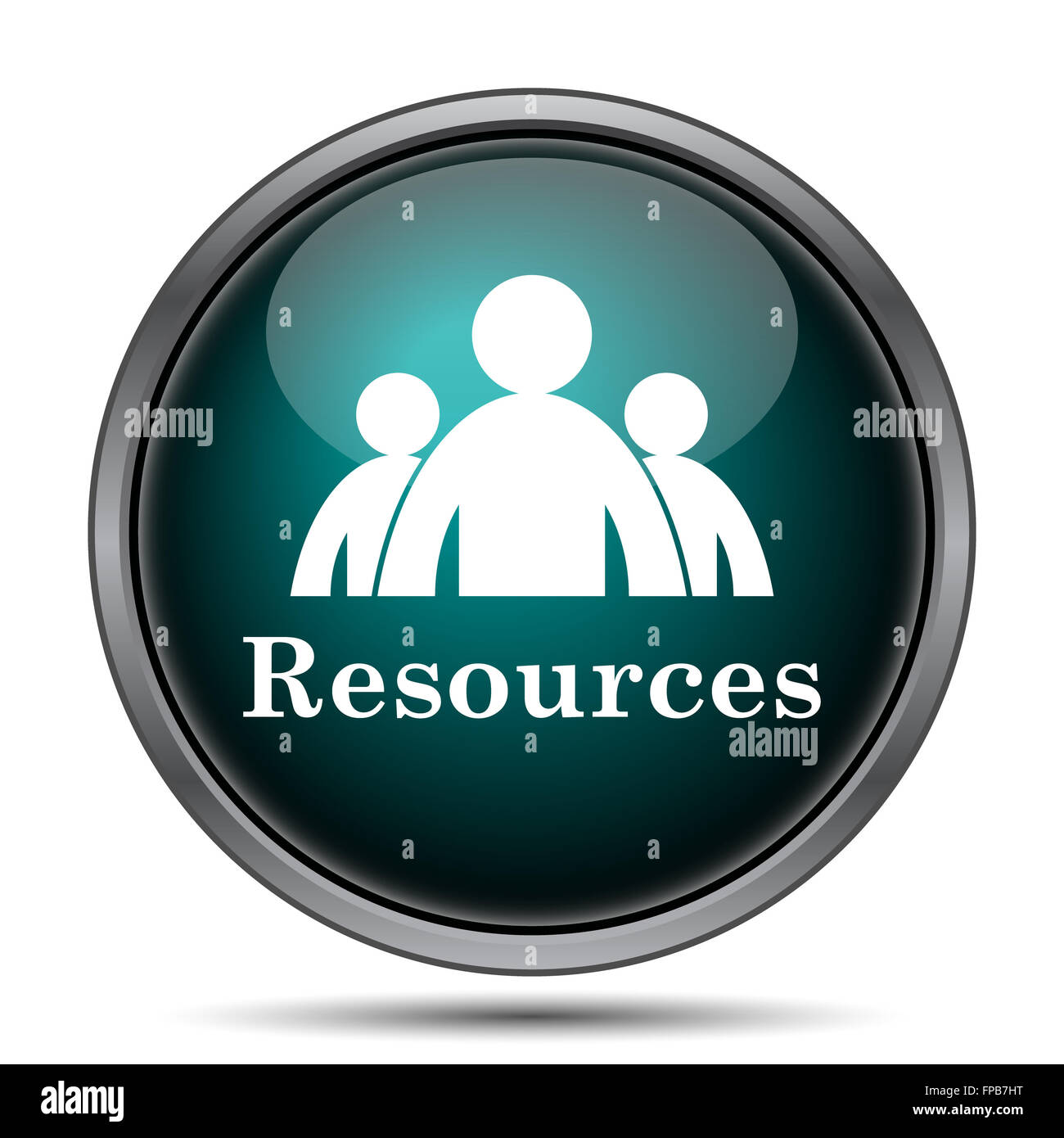Resources icon. Internet button on white background Stock Photo - Alamy