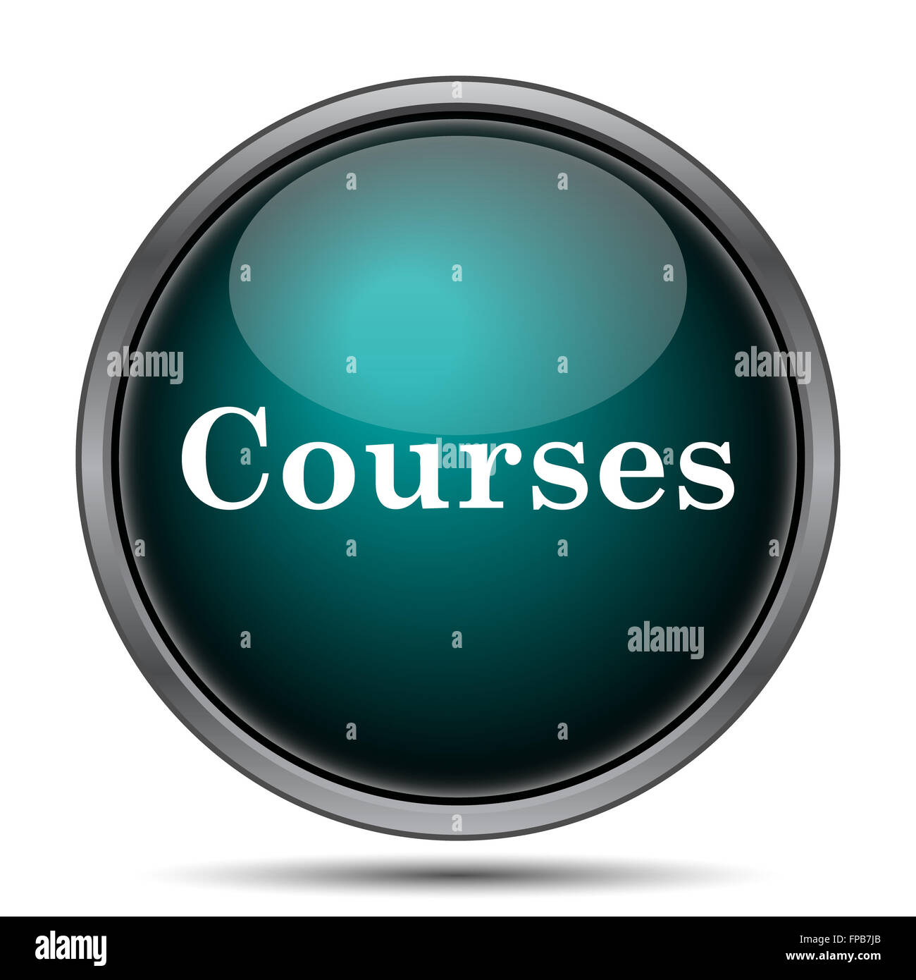 Courses icon. Internet button on white background Stock Photo - Alamy