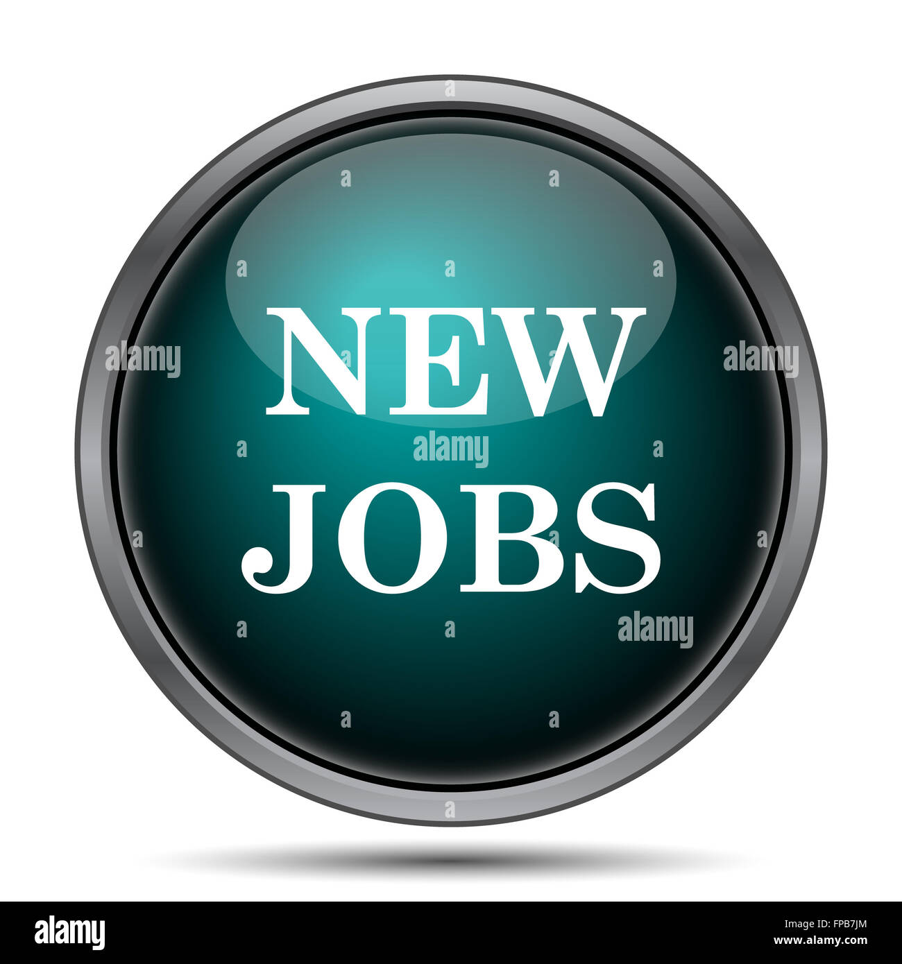 New jobs icon. Internet button on white background Stock Photo - Alamy