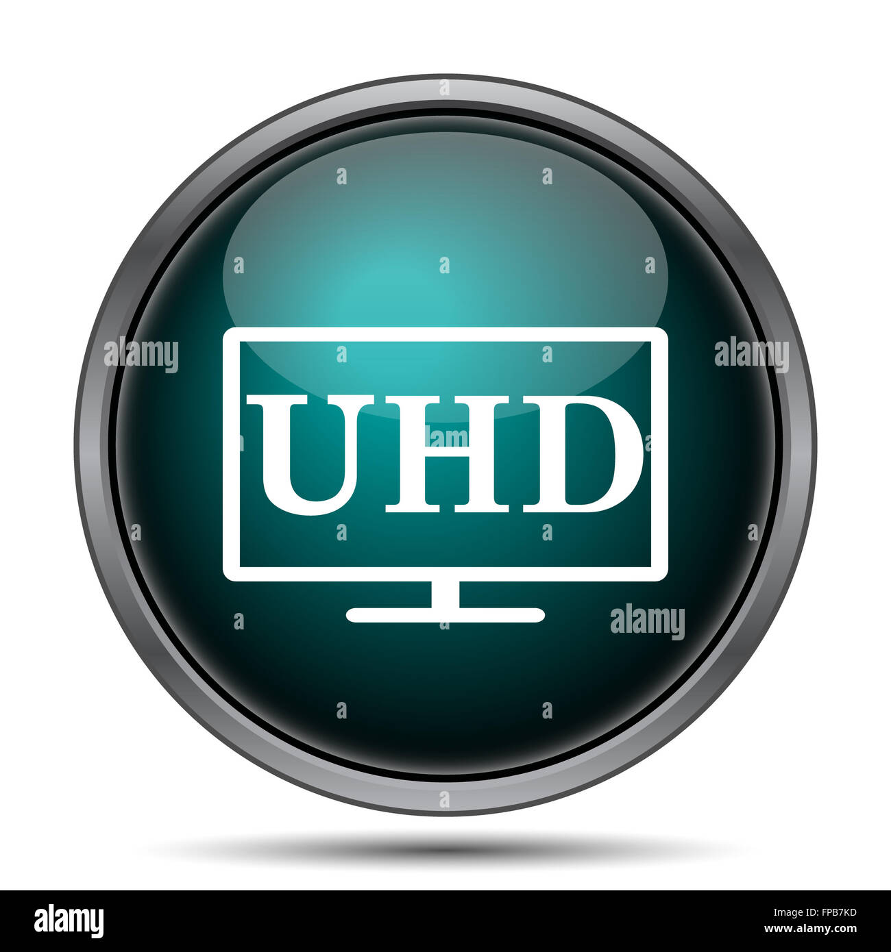 Ultra HD icon. Internet button on white background Stock Photo - Alamy