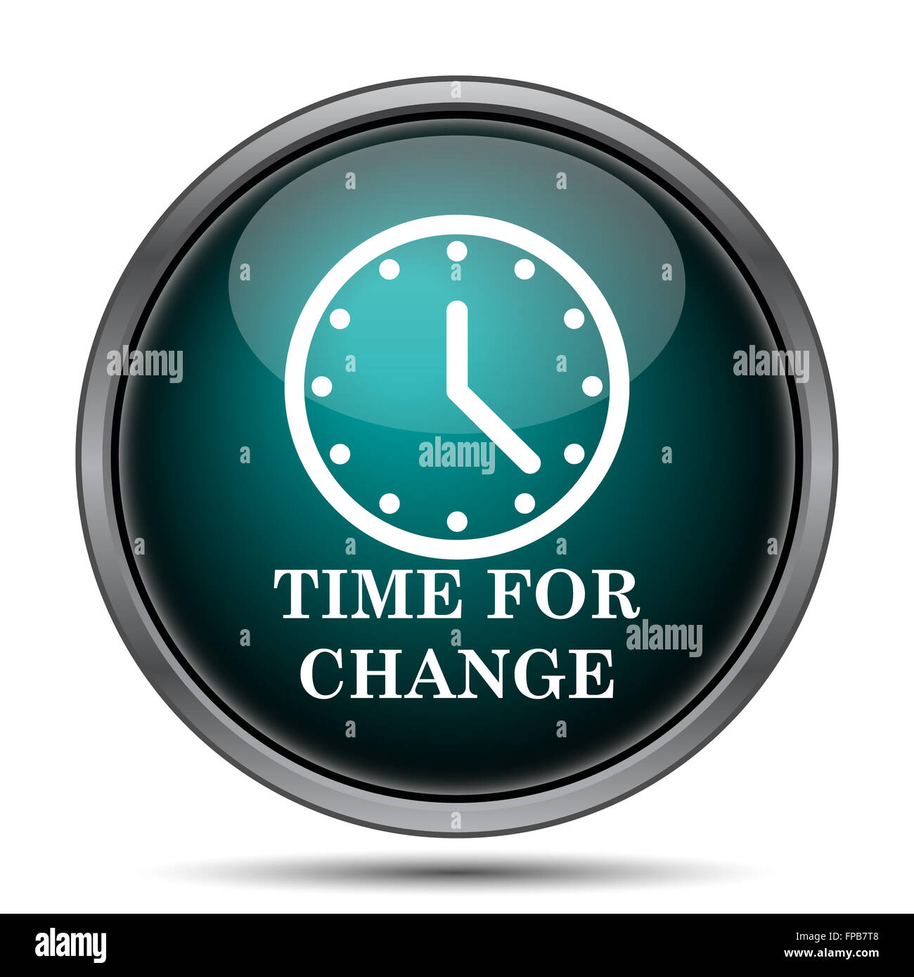 Time for change icon. Internet button on white background Stock Photo ...