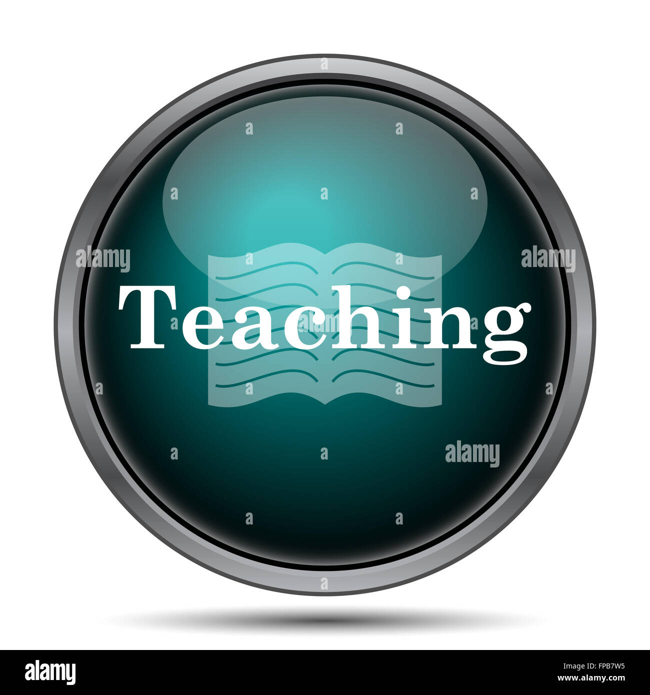 Teaching icon. Internet button on white background Stock Photo - Alamy