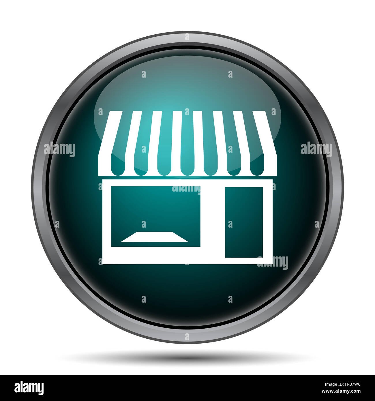 Store icon. Internet button on white background Stock Photo - Alamy