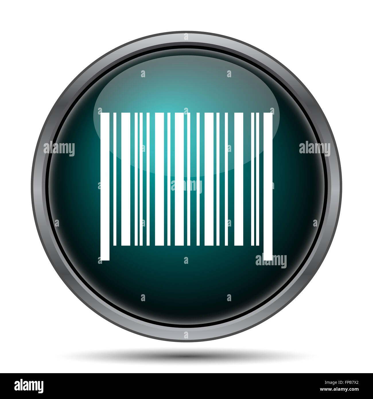 Barcode icon. Internet button on white background Stock Photo - Alamy