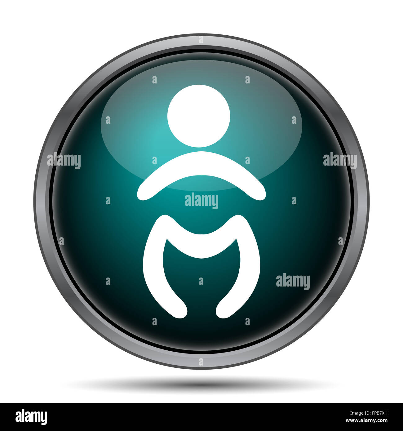 Baby icon. Internet button on white background Stock Photo - Alamy