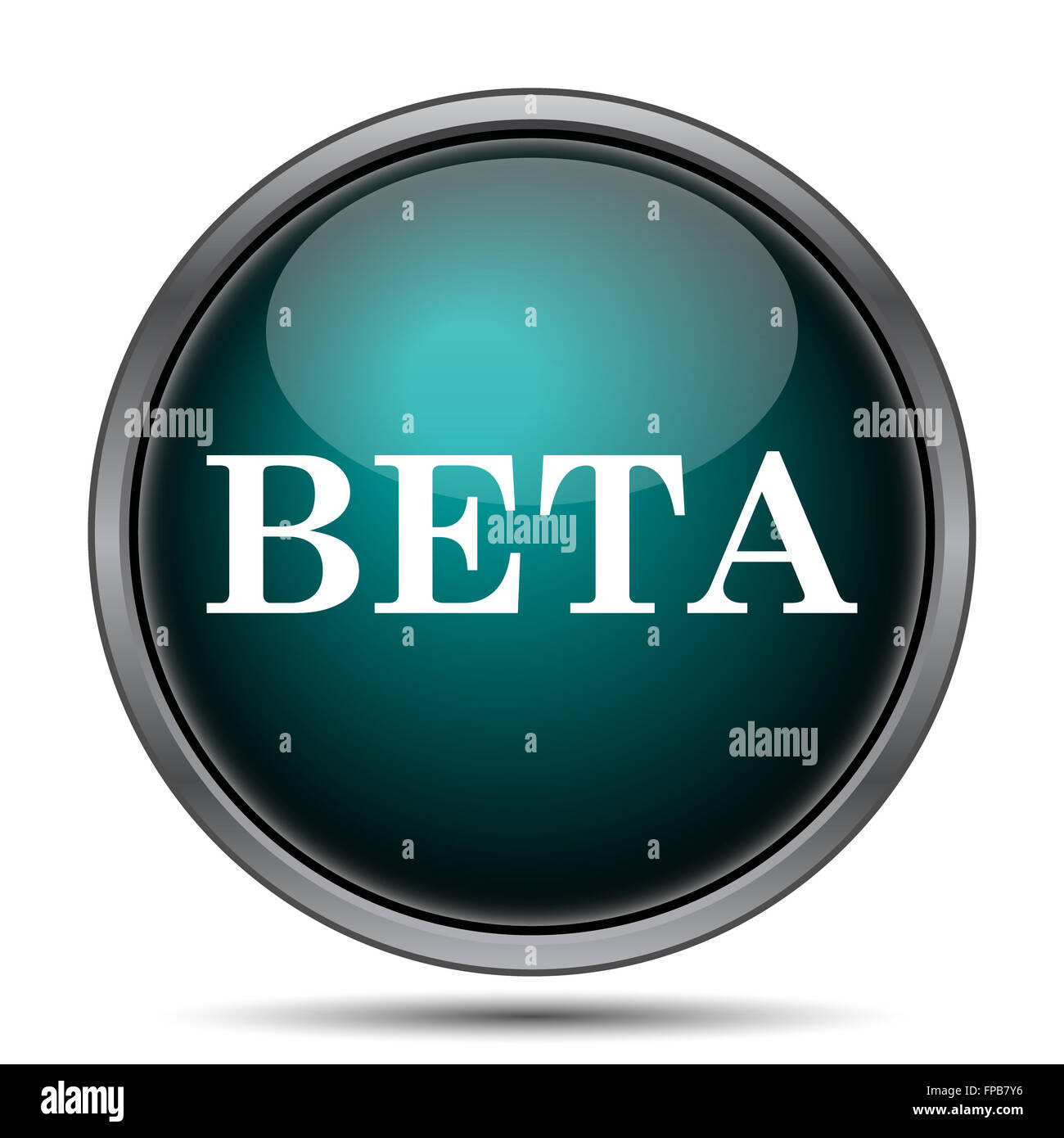 Beta icon. Internet button on white background Stock Photo - Alamy