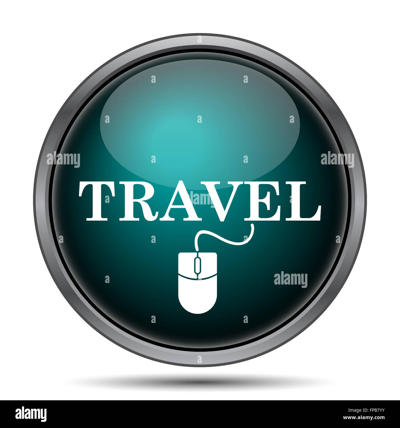 Travel icon. Internet button on white background Stock Photo - Alamy
