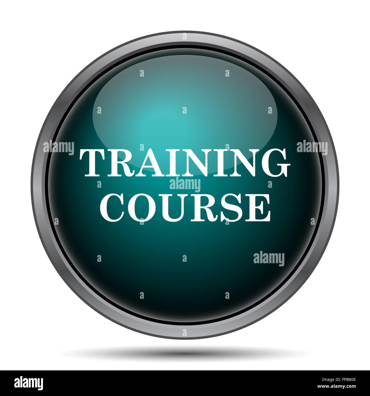 Training course icon. Internet button on white background Stock Photo ...