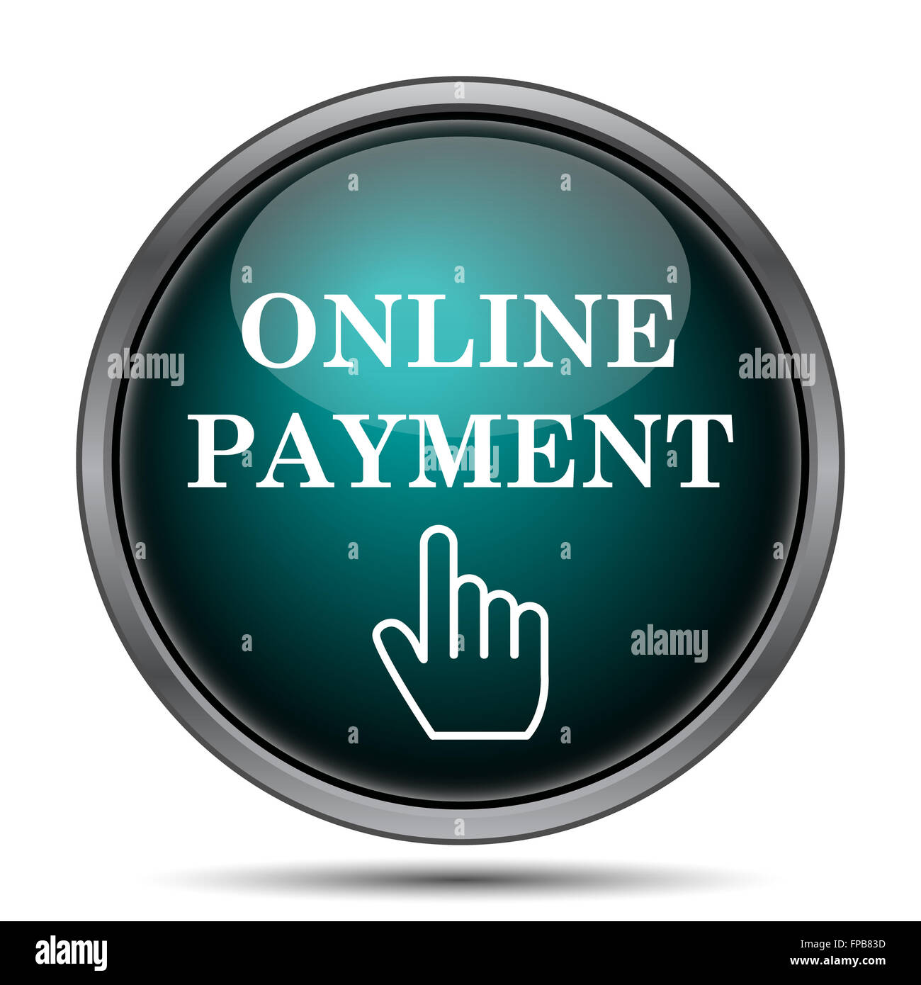 Online payment icon. Internet button on white background Stock Photo ...