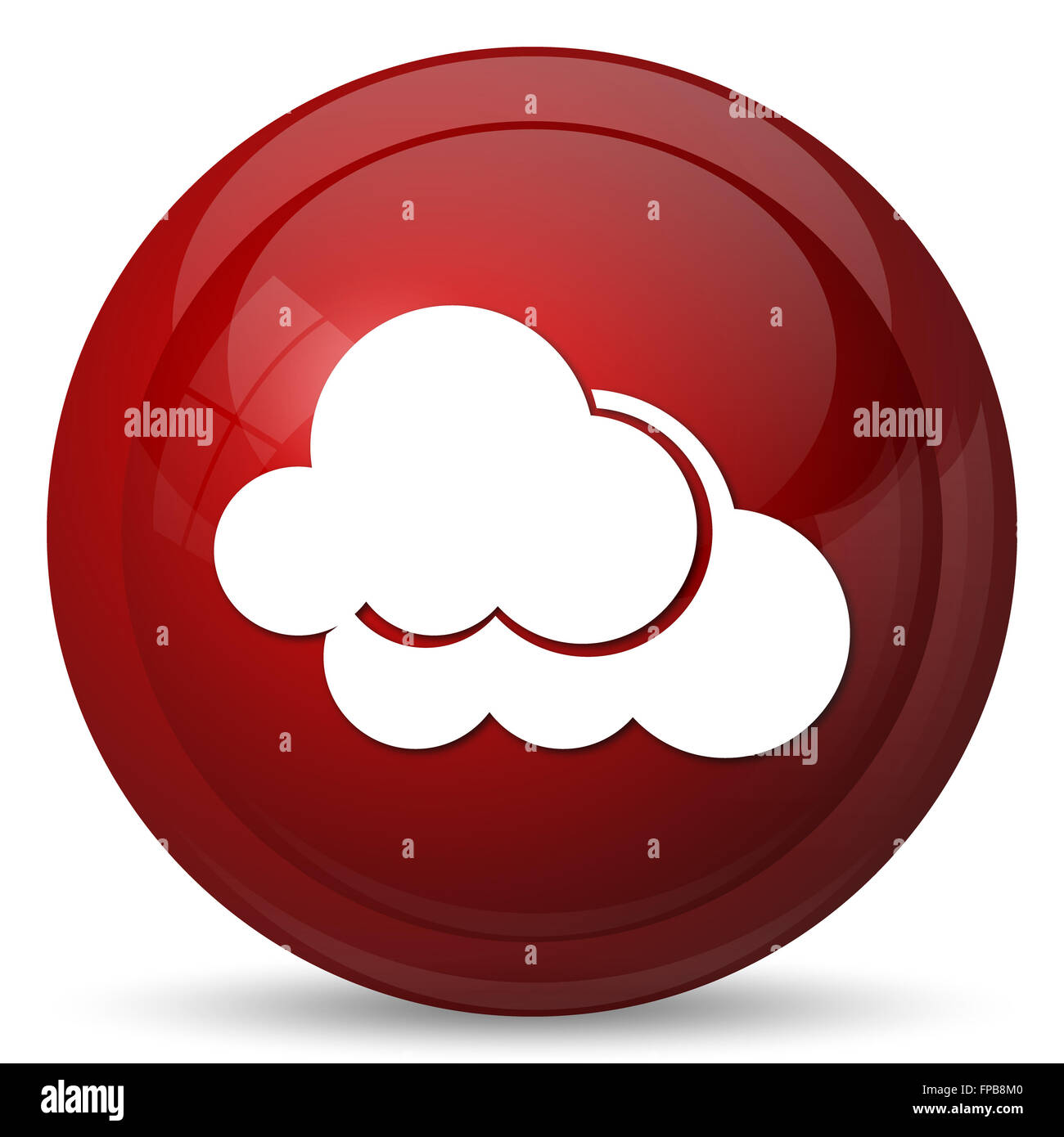 Clouds icon. Internet button on white background Stock Photo - Alamy