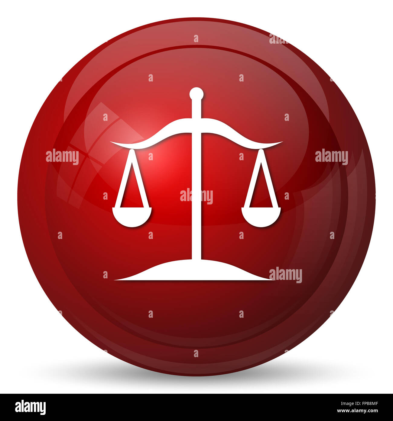 Balance icon. Internet button on white background Stock Photo - Alamy