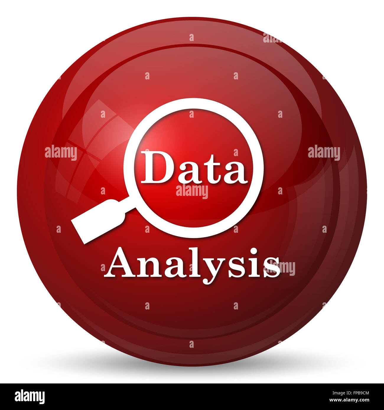 Data analysis icon. Internet button on white background Stock Photo - Alamy