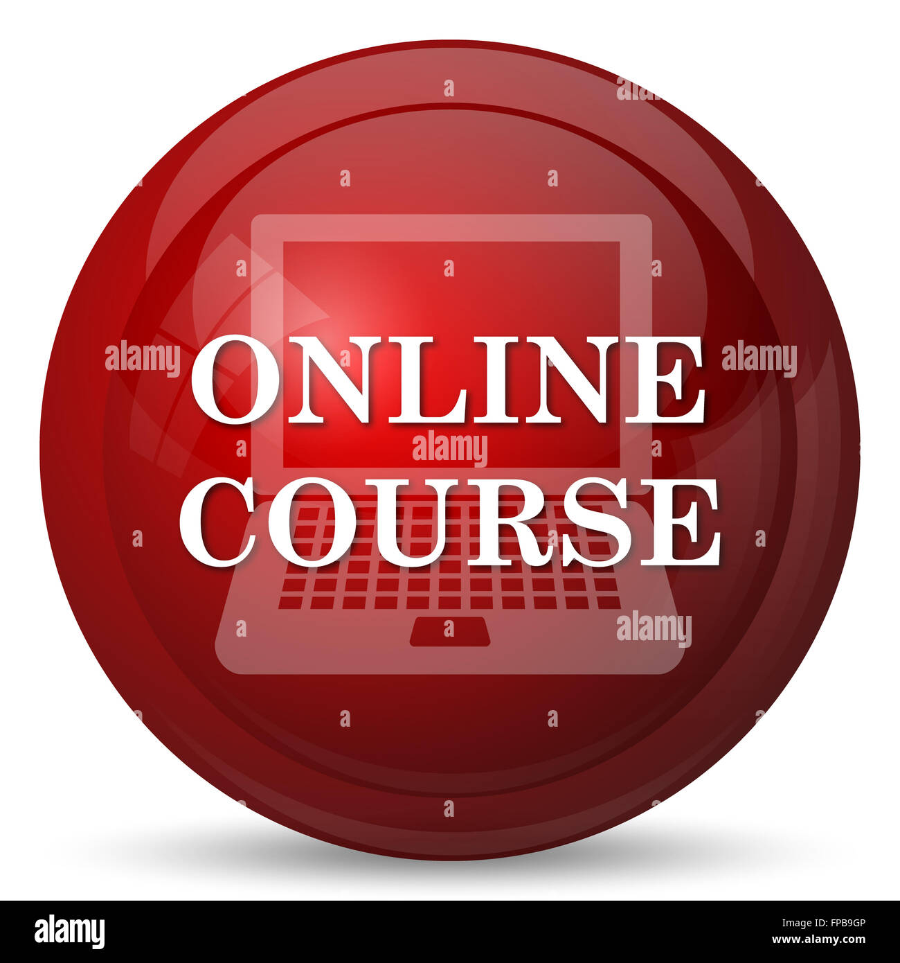 Online course icon. Internet button on white background Stock Photo - Alamy