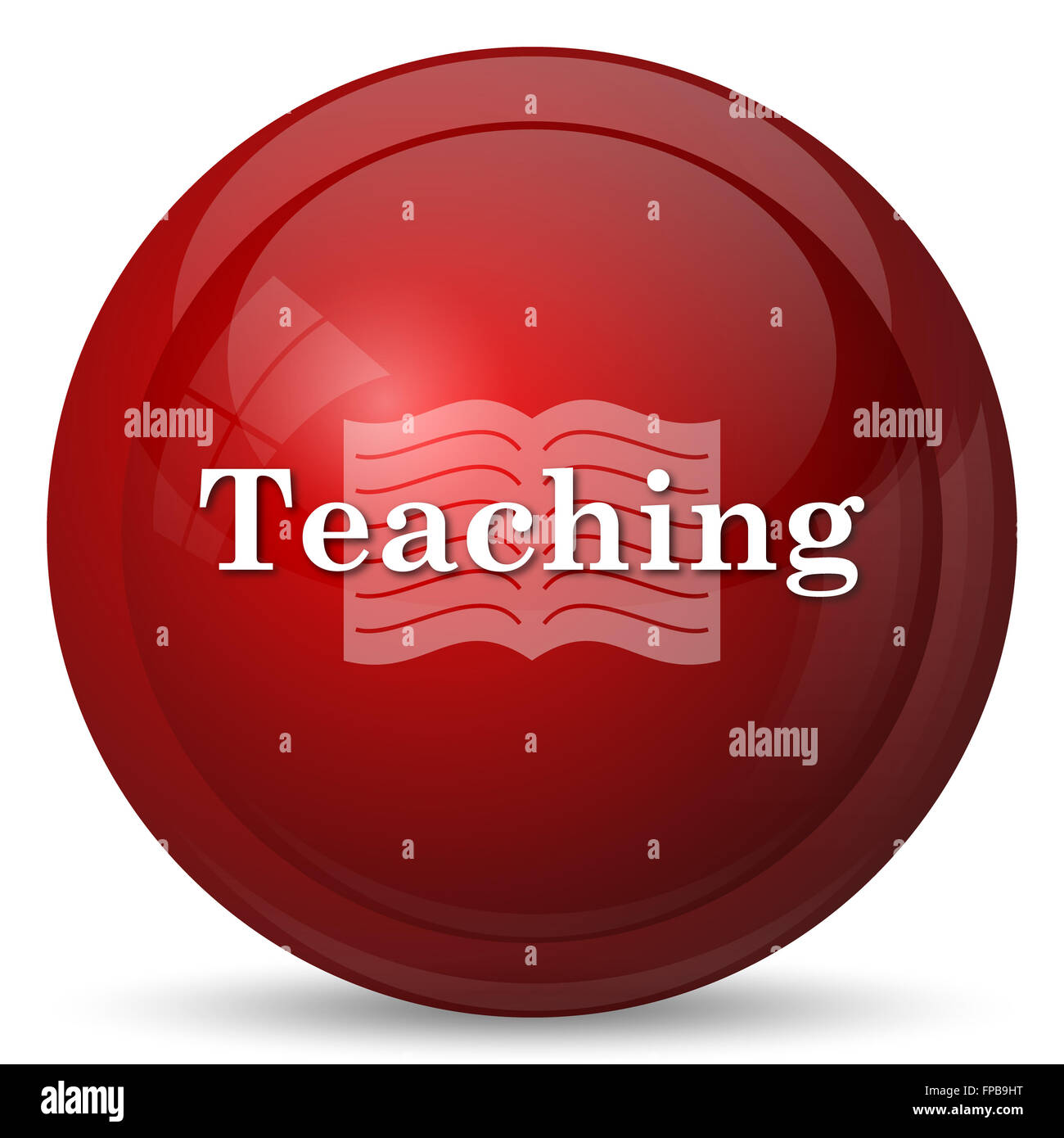 Teaching icon. Internet button on white background Stock Photo - Alamy
