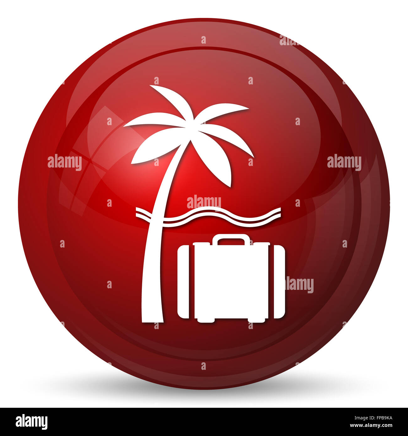 Travel icon. Internet button on white background Stock Photo - Alamy