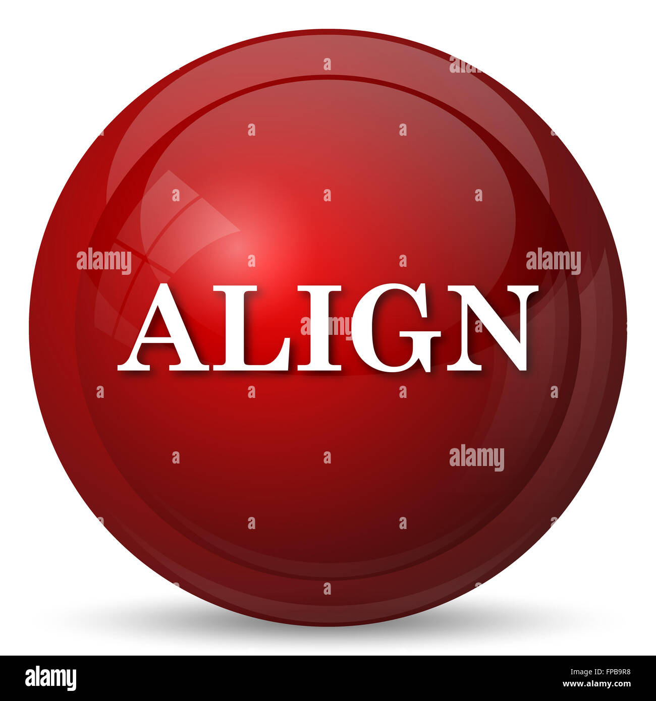 Align icon. Internet button on white background Stock Photo - Alamy