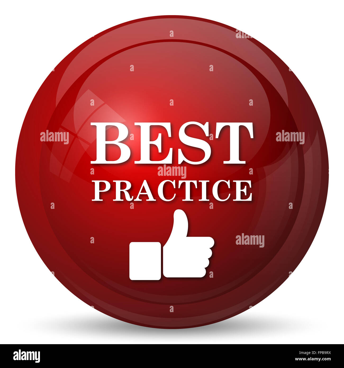 Best Practice Icon Internet Button On White Background Stock Photo Alamy