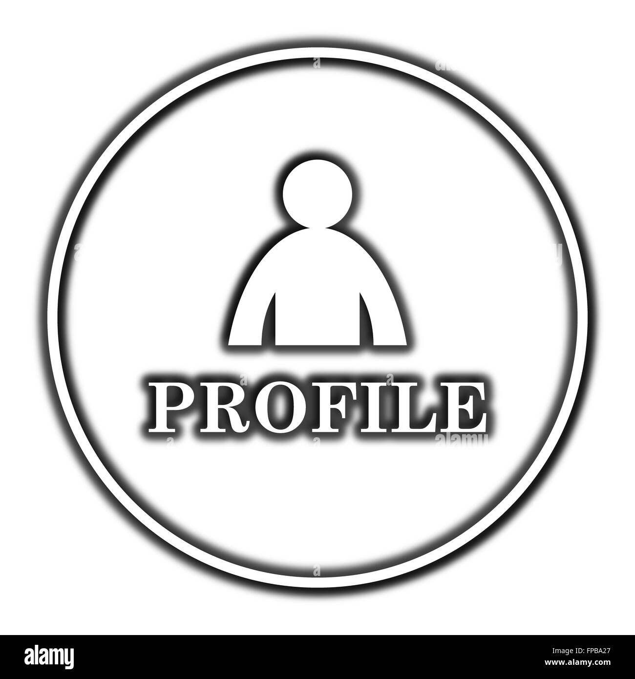 Profile icon. Internet button on white background Stock Photo - Alamy