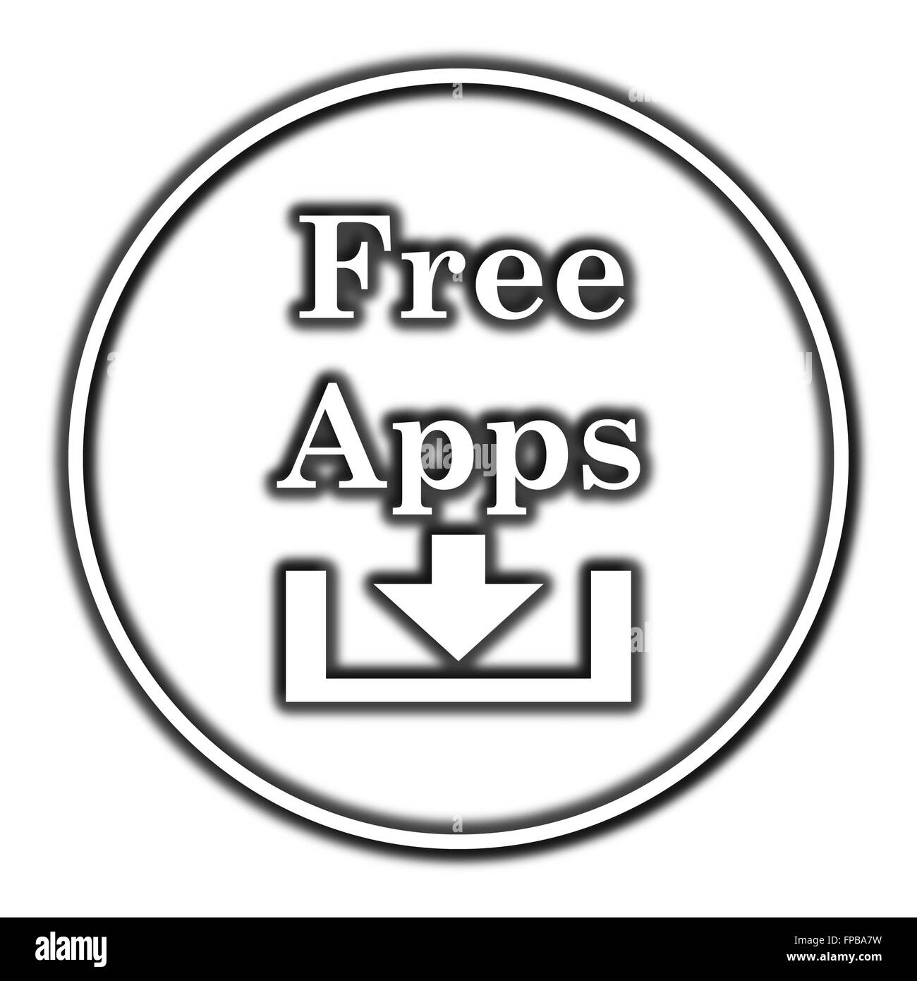 Free apps icon. Internet button on white background Stock Photo - Alamy
