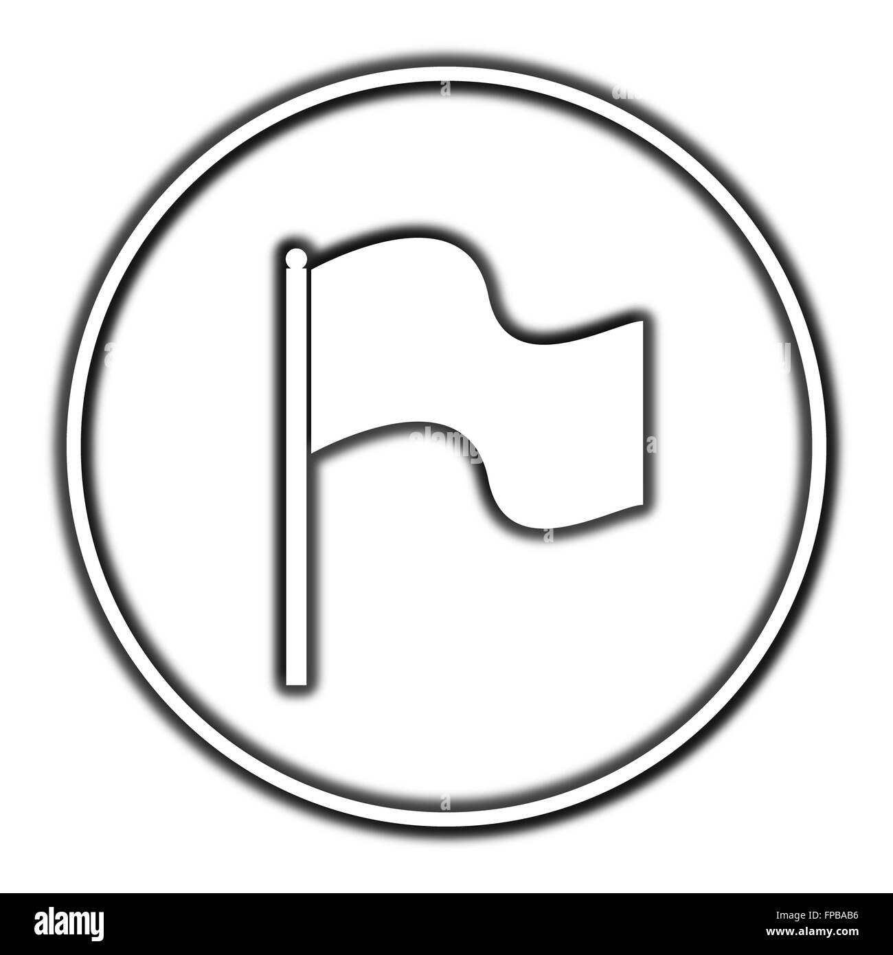 Flag icon. Internet button on white background Stock Photo - Alamy