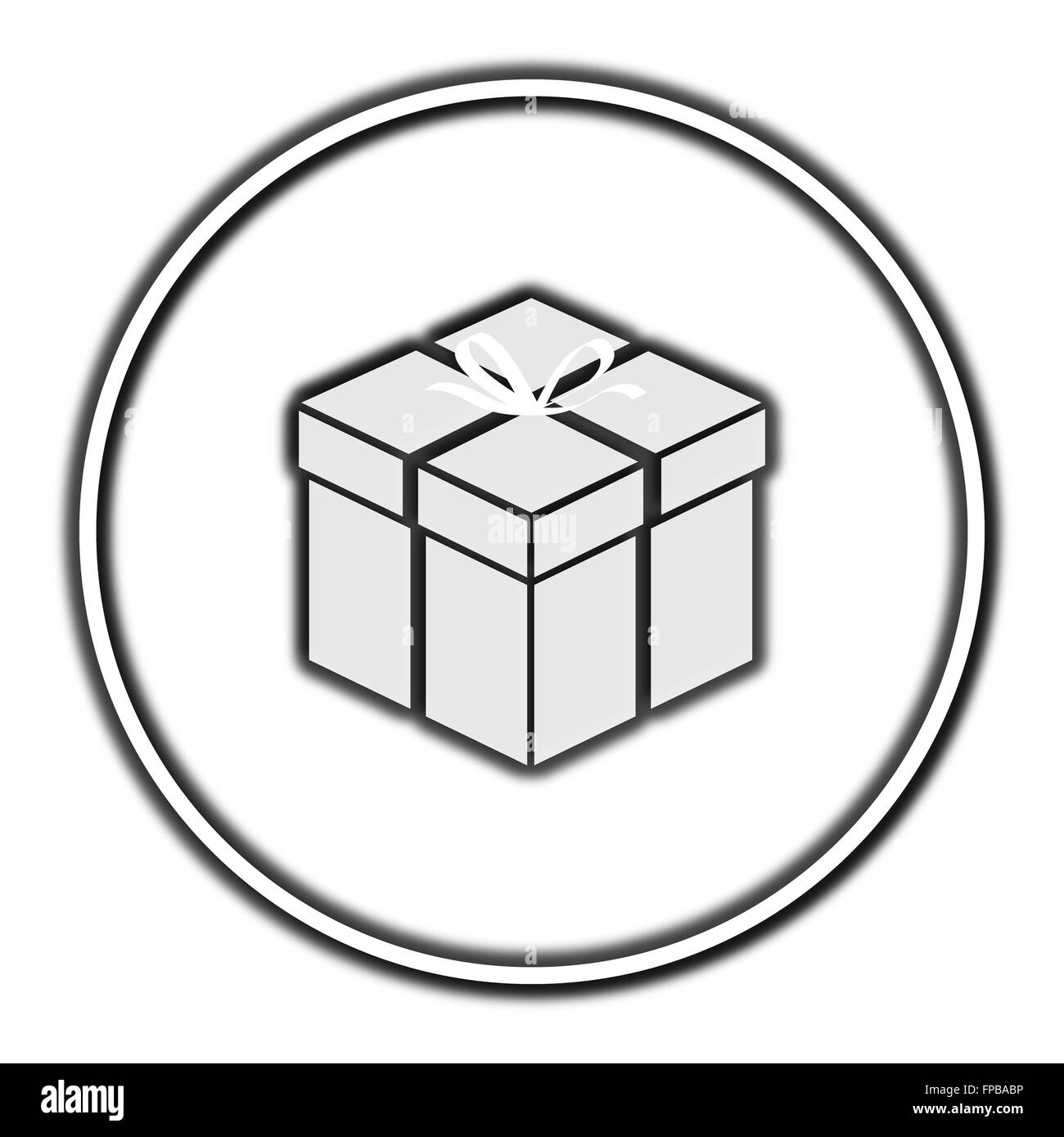 Gift icon. Internet button on white background Stock Photo - Alamy
