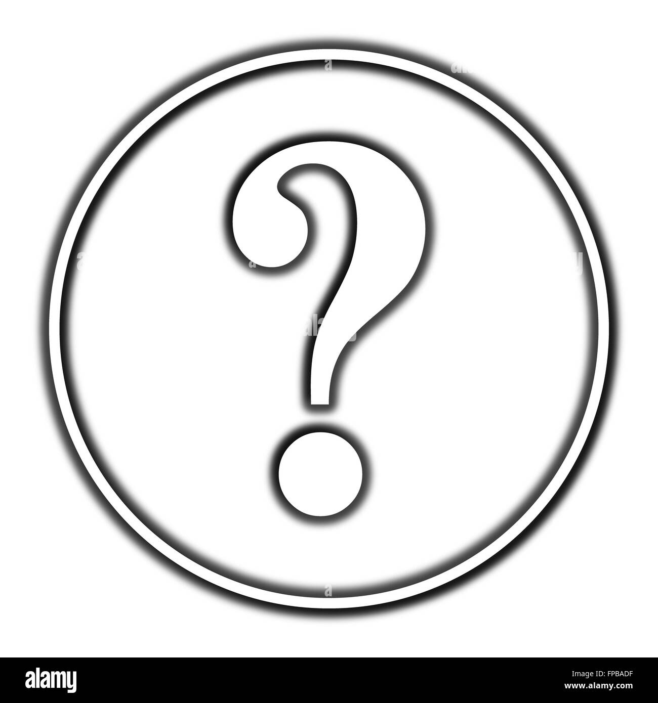 Question mark icon. Internet button on white background Stock Photo - Alamy