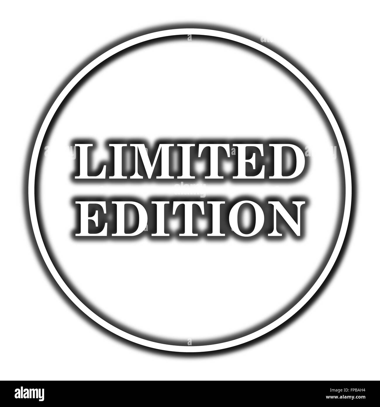 Limited edition icon. Internet button on white background Stock Photo ...