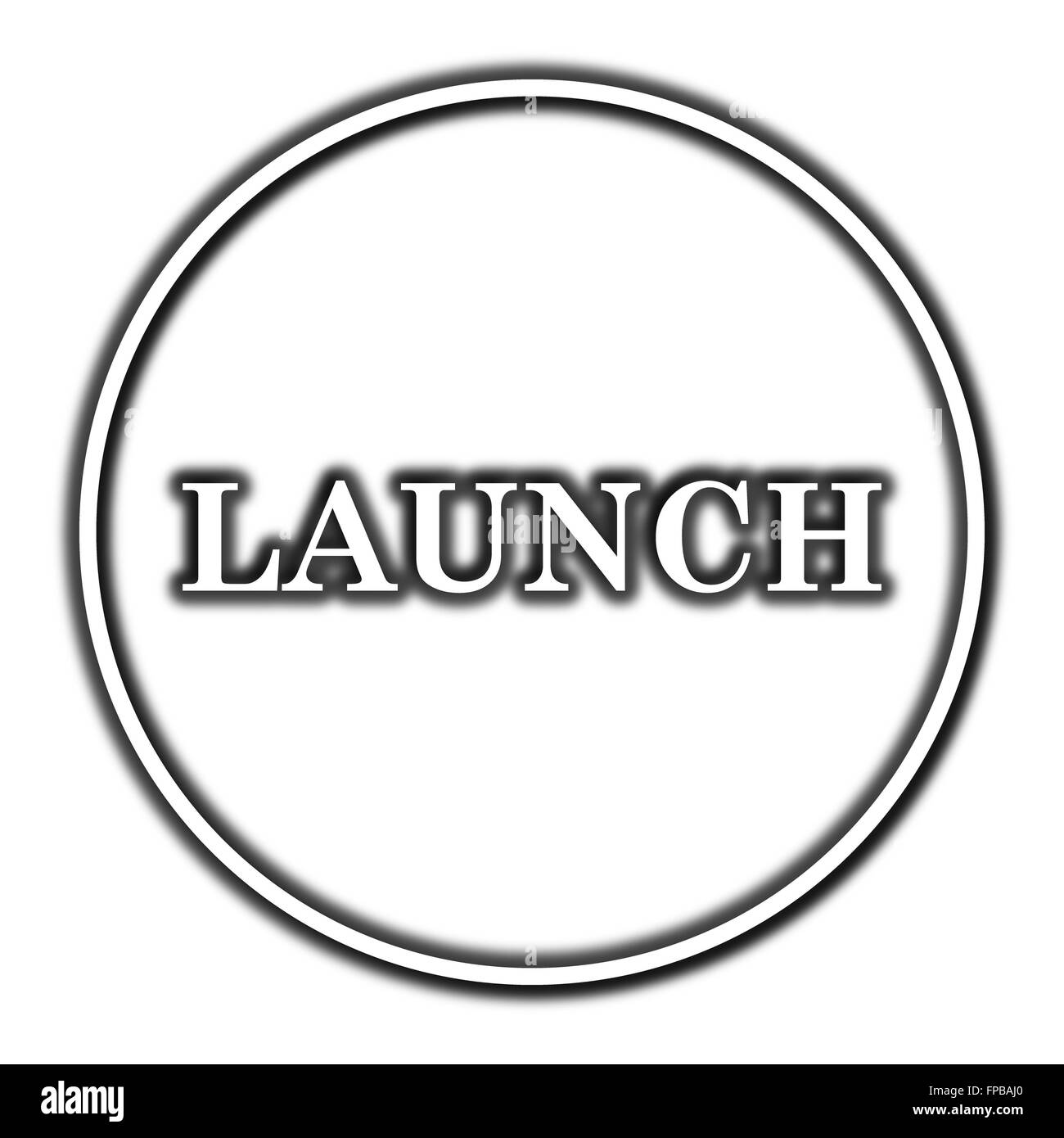 Launch icon. Internet button on white background Stock Photo - Alamy