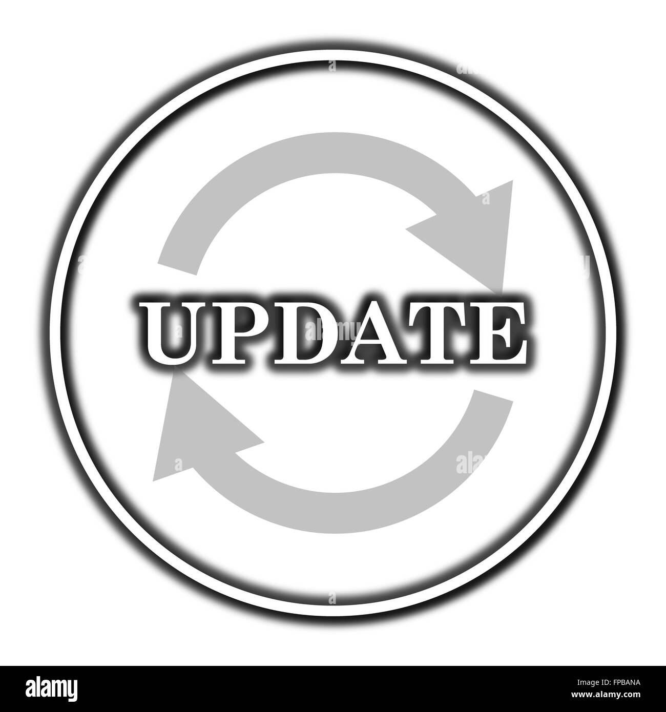 Update icon. Internet button on white background Stock Photo - Alamy